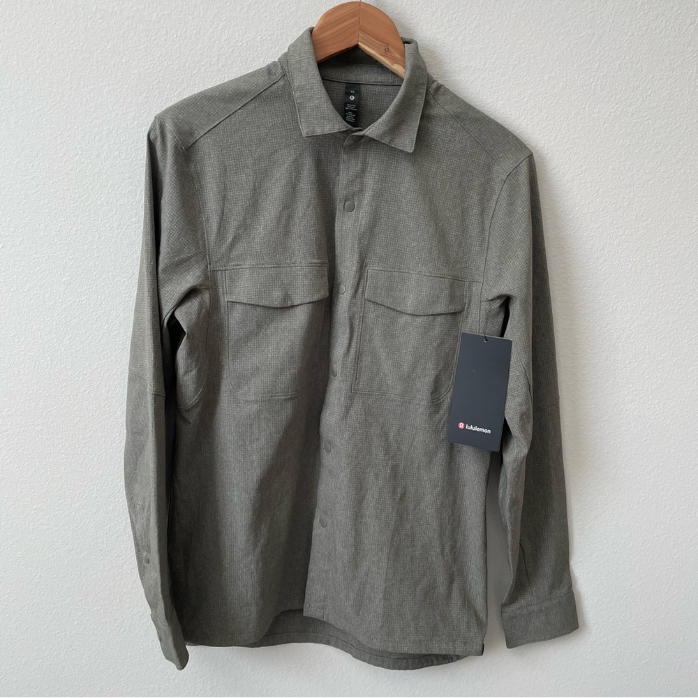 NWT Lululemon Airing Easy Overshirt *Ventlight Mesh Heathered Rover Size XS